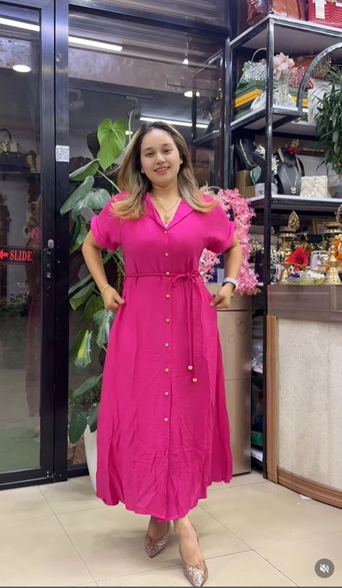 Pink Designer Rayon Dress