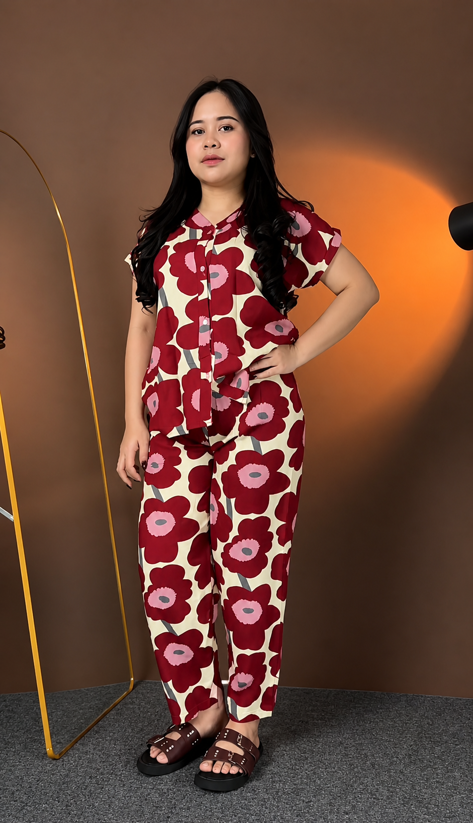 Retro Poppy Printed Co-ord Set