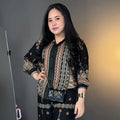 Stylish Black Reyon Co Ord Set