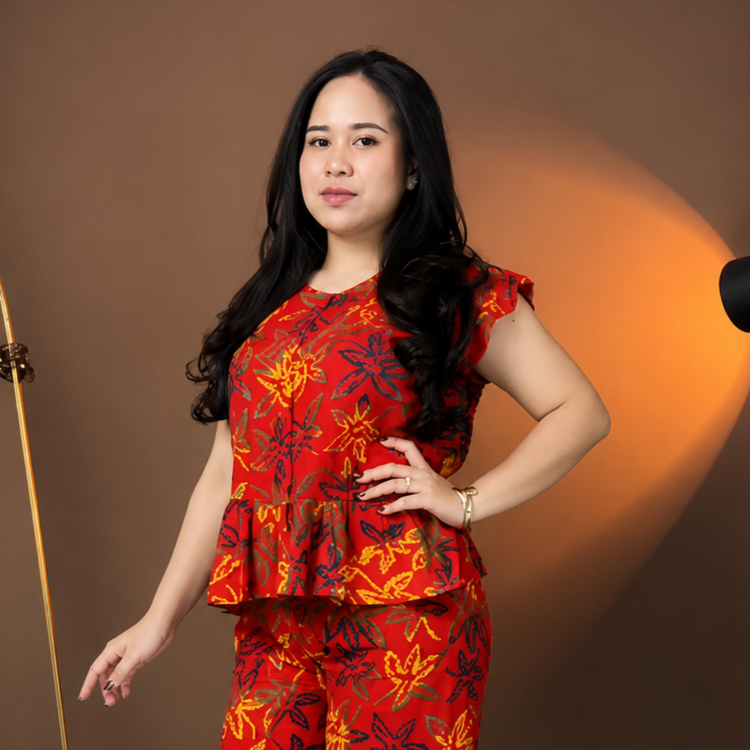 Red Floral Printed Rayon Co-Ord Set