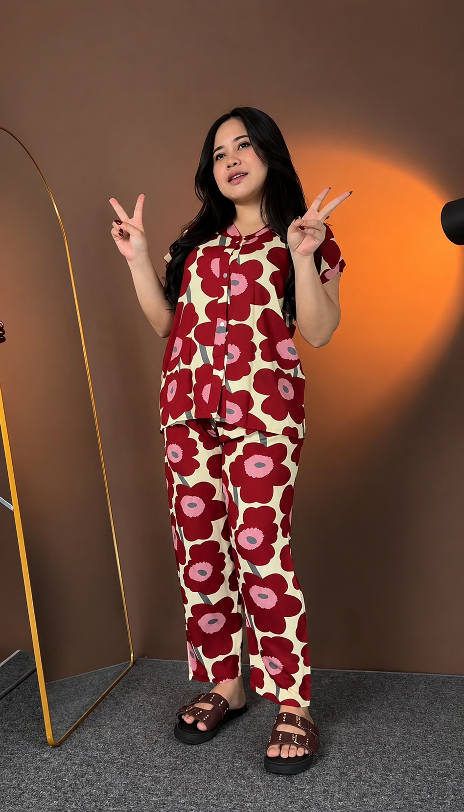 Retro Poppy Printed Co-ord Set
