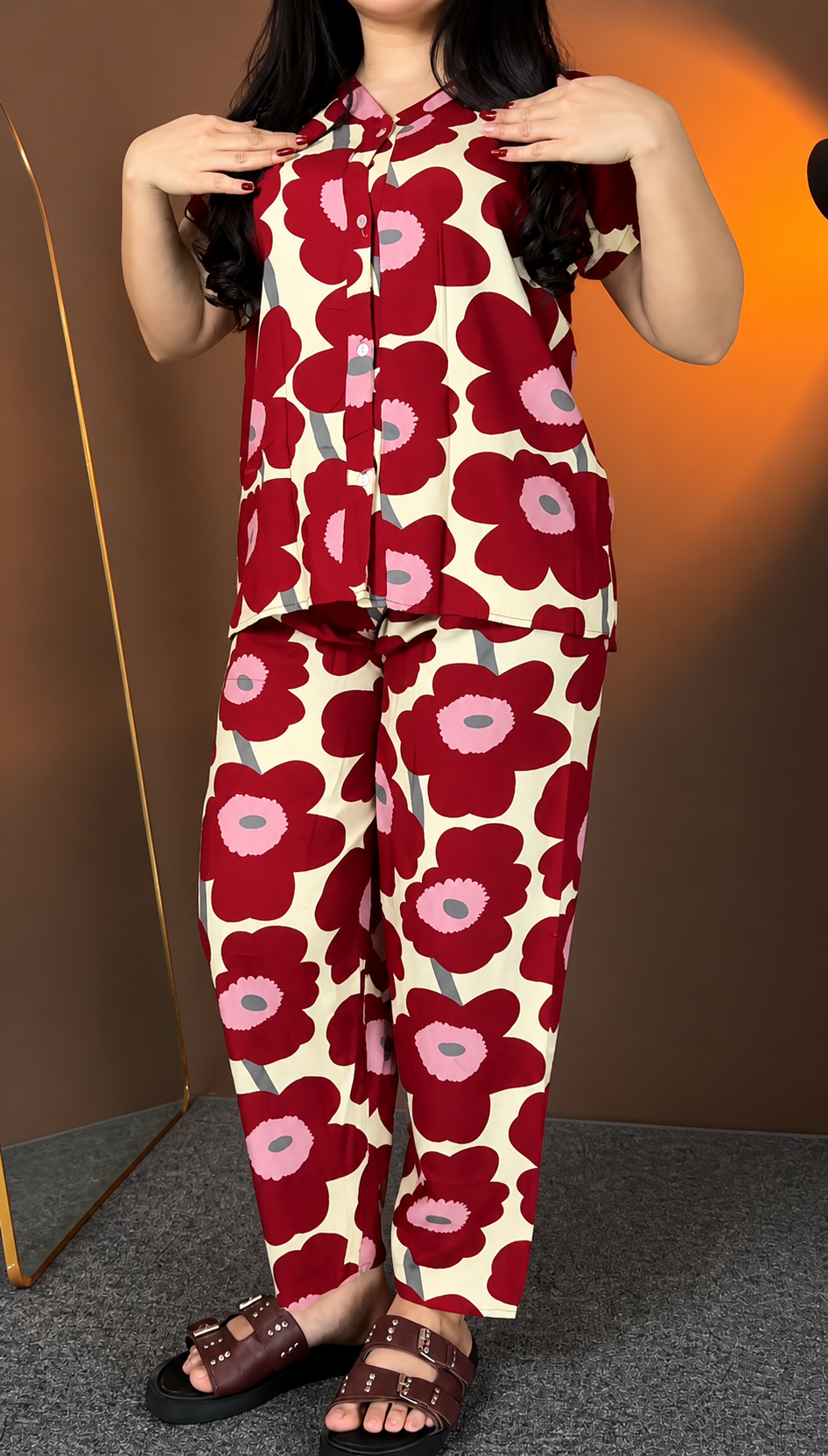 Retro Poppy Printed Co-ord Set