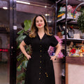 Black Designer Rayon Dress