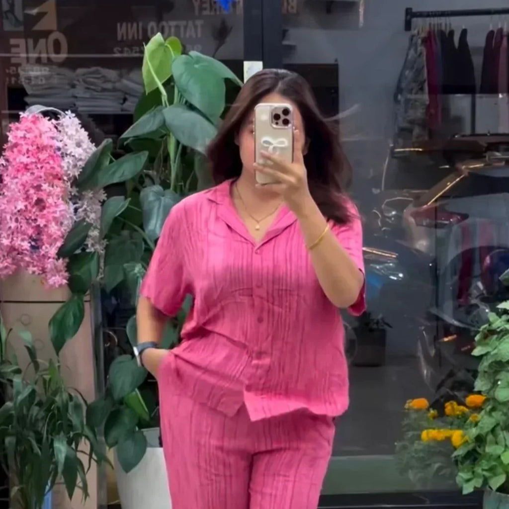 Pink Designer Rayon Dress