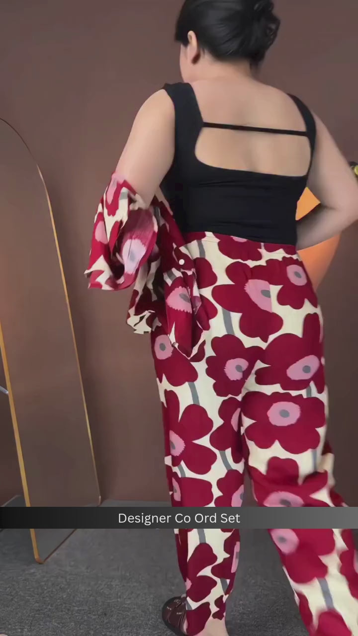 Retro Poppy Printed Co-ord Set